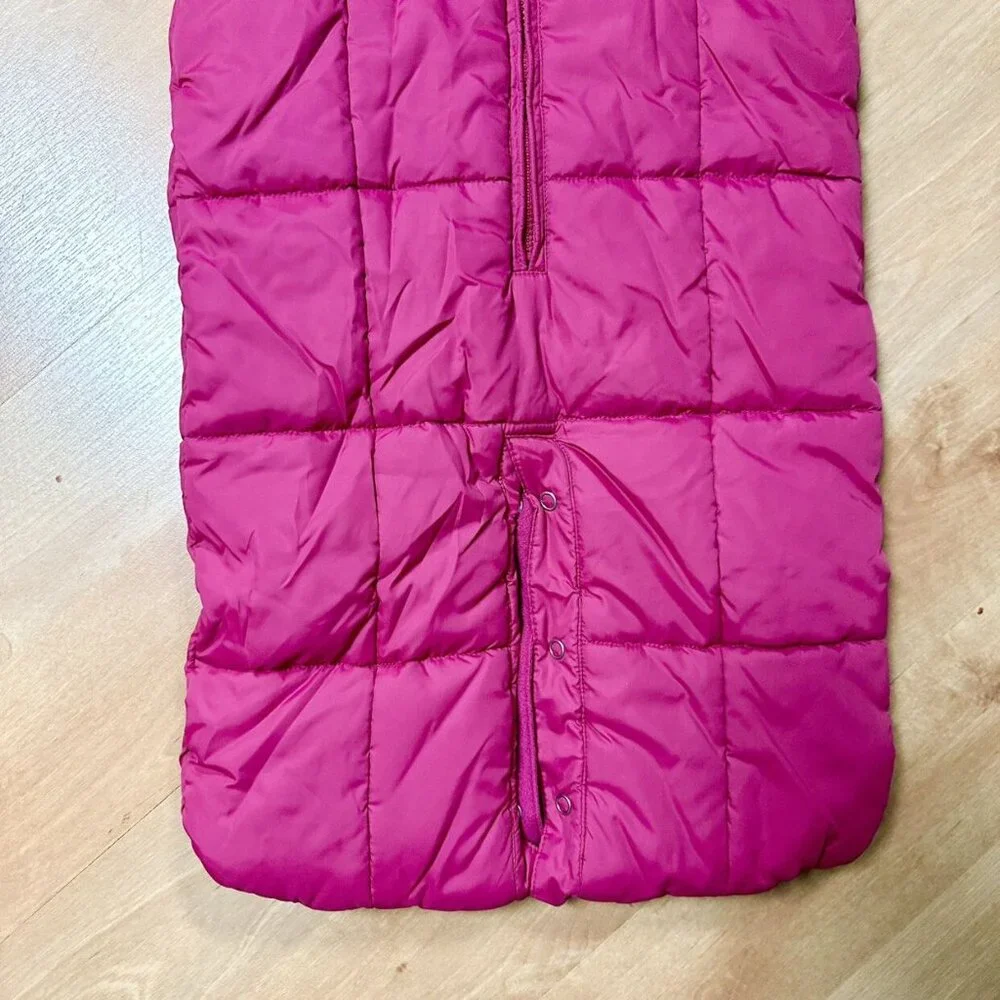 Baby Gap Pink Puffer Warmest Bundles Hooded Convertible Bunting Size 6-12M